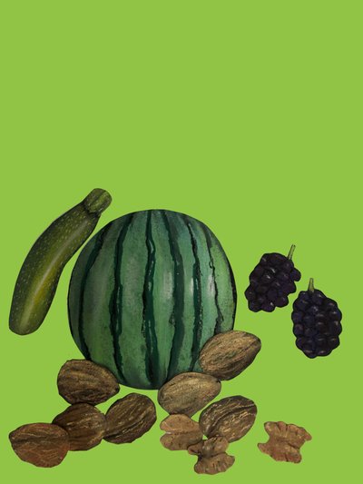 Fruit en groenten, 2020 door Sarah Thompson Engels
