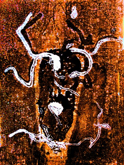 Oranje abstract 2020 door Sarah Thompson Engels