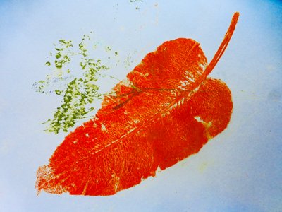 Oranje Blad door Sarah Thompson Engels