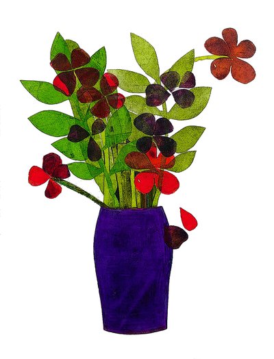 Paarse pot door Sarah Thompson Engels