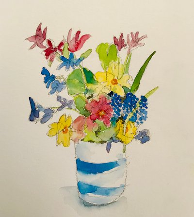 Lentebloemen II, 2020 door Sarah Thompson Engels