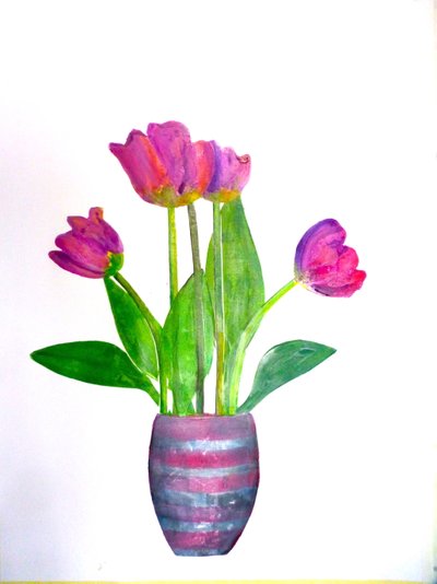 Tulpen 1, 2021 door Sarah Thompson Engels