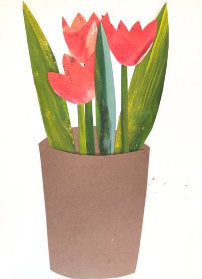 Tulpen in een pot door Sarah Thompson Engels