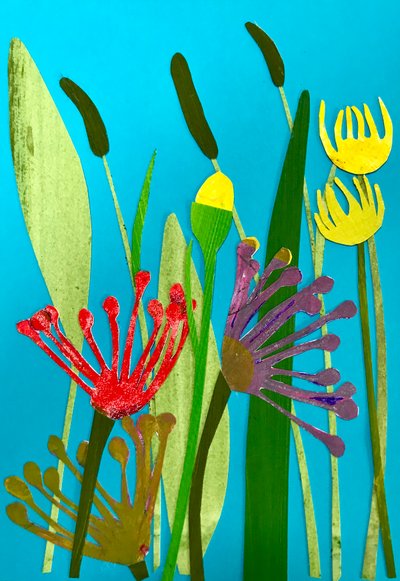 bloemen en grassen door Sarah Thompson Engels