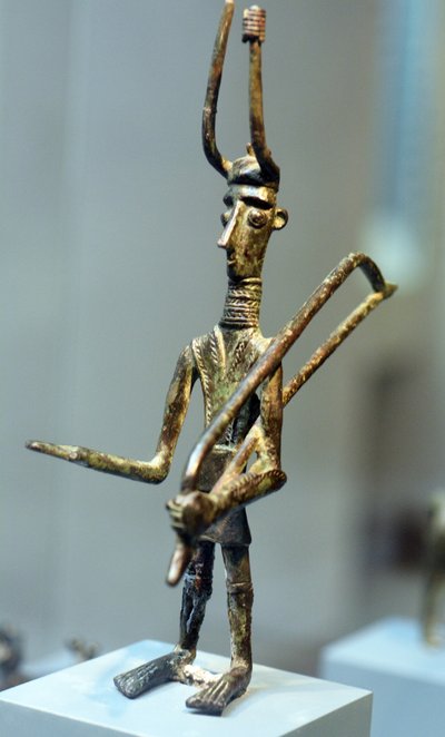 Beeldje van een krijger, ca. 1800-1200 v.Chr. door Sardinia Nuragic Civilization