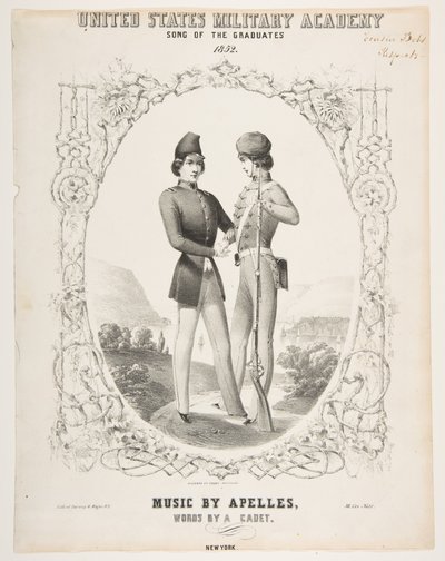 Militaire Academie van de Verenigde Staten: Lied van de Afgestudeerden, 1852 door Sarony and Co
