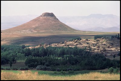 Uitzicht op Takht-e Solalman, of Salomo