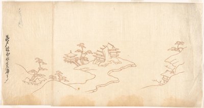 Landschap in Chinese stijl door Sasaya (workshop of)