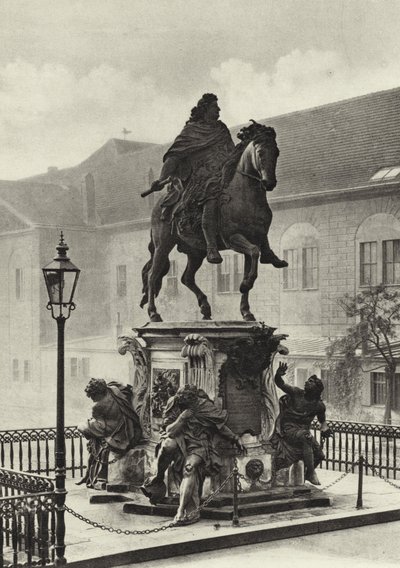 Berlijn: Het monument van de Grote Keurvorst (zwart-wit foto) door Sasha Stone