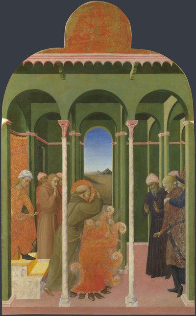Sint Franciscus voor de Sultan Uit Borgo del Santo Sepolcro Altaarstuk, 1437-1444 door Sassetta