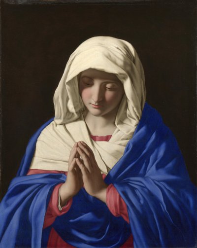 De Maagd in gebed, 1640s door Sassoferrato