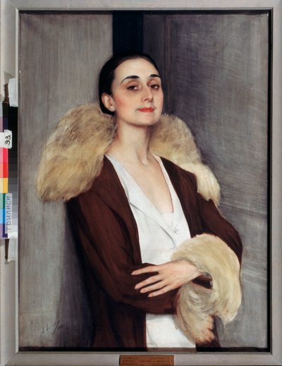 Portret van Melita Tchalokashvili, 20e eeuw door Savelij Abramovich Sorin