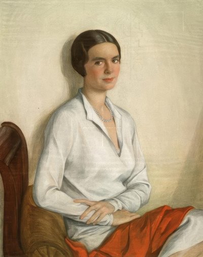 Portret van een dame door Savely Sorine