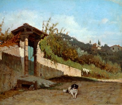 Portiek van Toscaanse villa door Saverio Altamura
