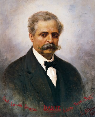 Portret van Francesco De Sanctis (1817-83), Italiaanse literair criticus en historicus, schilderij door Saverio Altamura door Saverio Altamura
