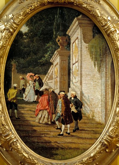 De goede oude tijd edele paren wandelen door Saverio Altamura