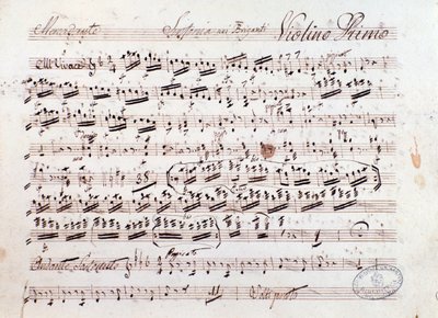 Muzikale Partituur van I briganti opera door Mercadante (1836) door Saverio Mercadante