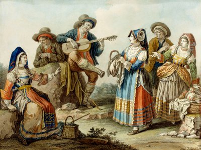Een Napolitaans lied, 1882 door Saviero Xavier della Gatta