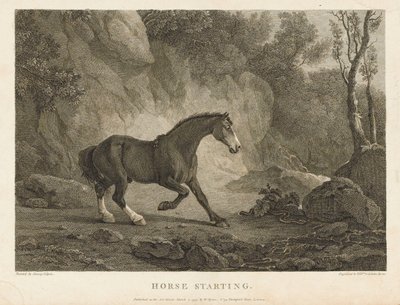 Paard start (ets) door Sawrey (after) Gilpin