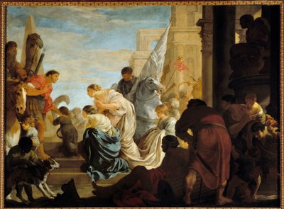 De ontmoeting tussen Antoine en Cleopatra door Sébastien Bourdon