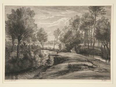 Landschap op het platteland door Schelte Adams Bolswert