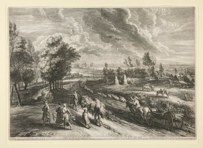 Uitzicht op Mechelen, uit de Set van de Grote Landschappen door Schelte Adams Bolswert