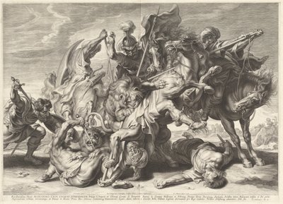Leeuwenjacht door Schelte Adams Bolswert after Sir Peter Paul Rubens