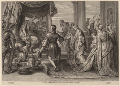 Scipio Africanus door Schelte Adams Bolswert after Sir Peter Paul Rubens