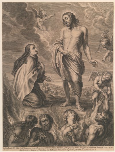 H. Theresia bemiddelt voor Bernardino de Mendoza door Schelte Adamsz. Bolswert