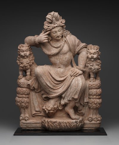 Denkende Bodhisattva, 4e tot 6e eeuw n.Chr. door School Afghan