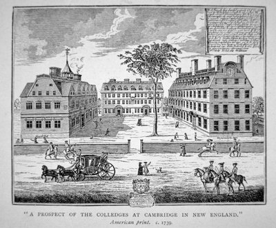Harvard College, Cambridge, Massachusetts c.1739 door School American