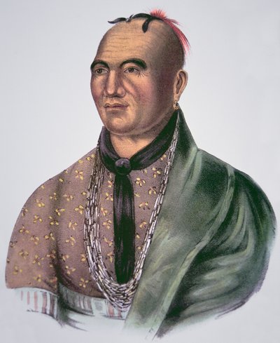 Joseph Brant (1742-1807) Hoofd van de Mohawks door School American