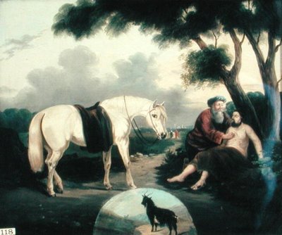 De barmhartige Samaritaan door School American