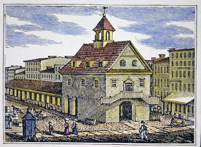 Het oude gerechtsgebouw van Philadelphia door School American