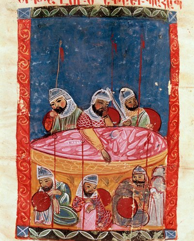 Wachters bij het graf van Christus (miniatuur) door School Armenian
