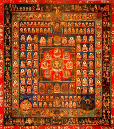 Boeddhisme: mandala taizokai (Garbhadhatu) genaamd de Wereld van de matrix door School Asian