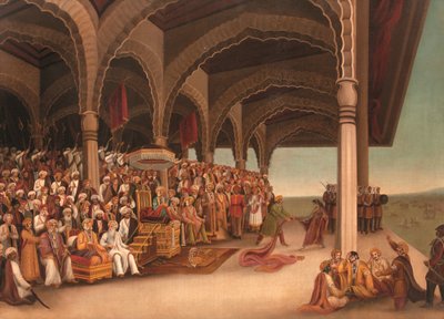 Zonder titel (De ontkleding van Draupadi), ca. eind 19e eeuw door School Bengali