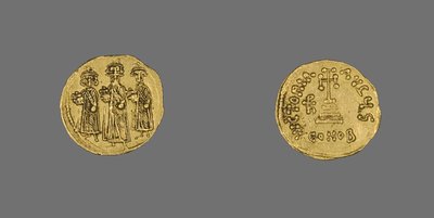 Solidus (Munt) van Heraclius, 638 AD - 641 AD door School Byzantine