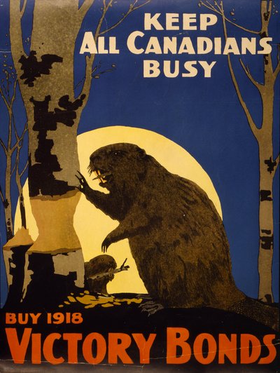 Houd alle Canadezen bezig: Koop 1918 Overwinningsobligaties, c.1918 door School Canadian