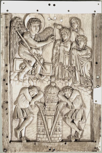 Karolingische kunst: heilige vrouwen bij het graf door School Carolingian