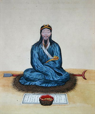 Een berouwvolle Bonze, c.1785 door School Chinese