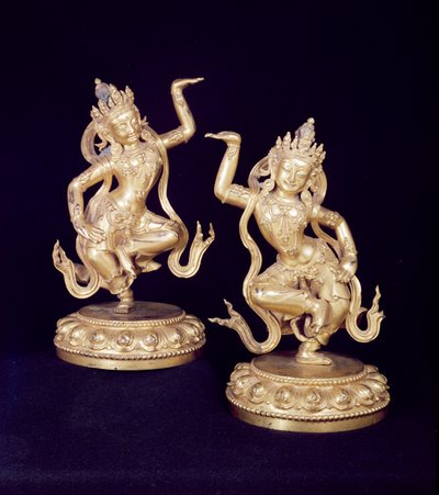 Bodhisattva, paar Husante figuren door School Chinese