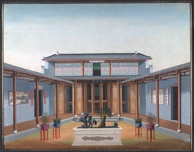 Honam Tempel - Binnenplaats met Woonkwartieren door School Chinese