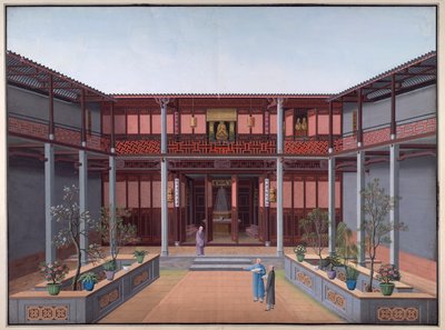 Honam Tempel - Hal van Kuan Yin, Binnenplaats van Zen door School Chinese