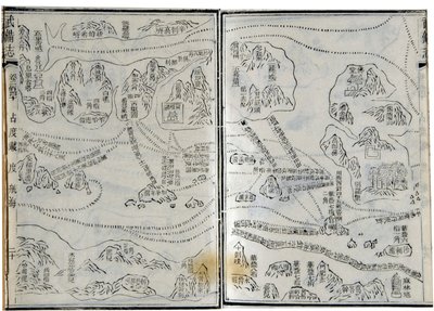 Kaart van de expedities van Zheng He (1371-1433) of Hajji Mahmud, gedateerd 1431. door School Chinese