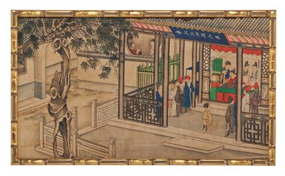 Een van de vierentwintig scènes uit Droom van de Rode Kamer door School Chinese