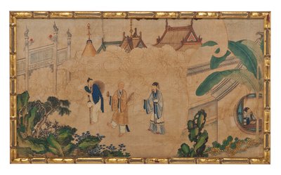 Een van de vierentwintig scènes uit Droom van de Rode Kamer door School Chinese