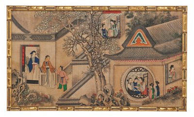 Een van Vierentwintig Scènes uit Droom van de Rode Kamer door School Chinese