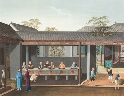 Theeproductie, ca. 1820 door School Chinese