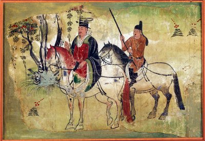 De Hemelse Paarden van Ferghana Tibetaans Manuscript door Touen Houang door School Chinese